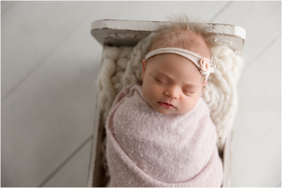 sleeping newborn girl