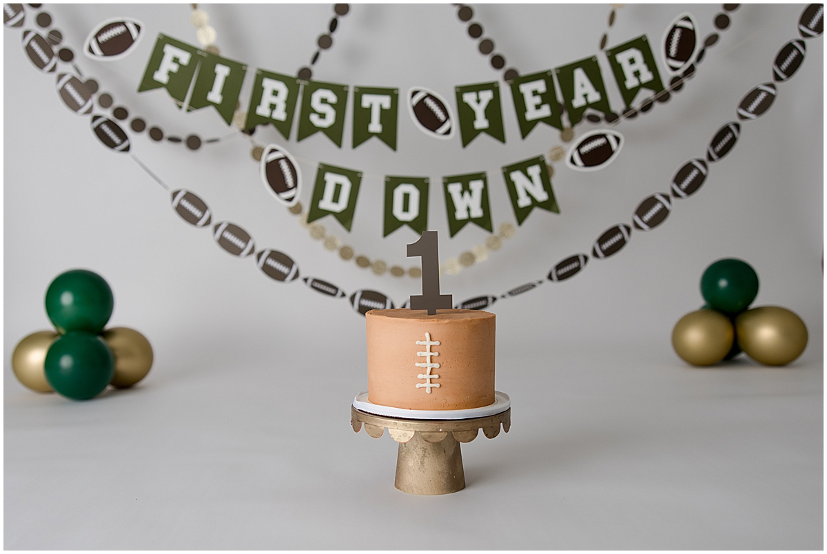 First Year Down 1st birthday cake smash session