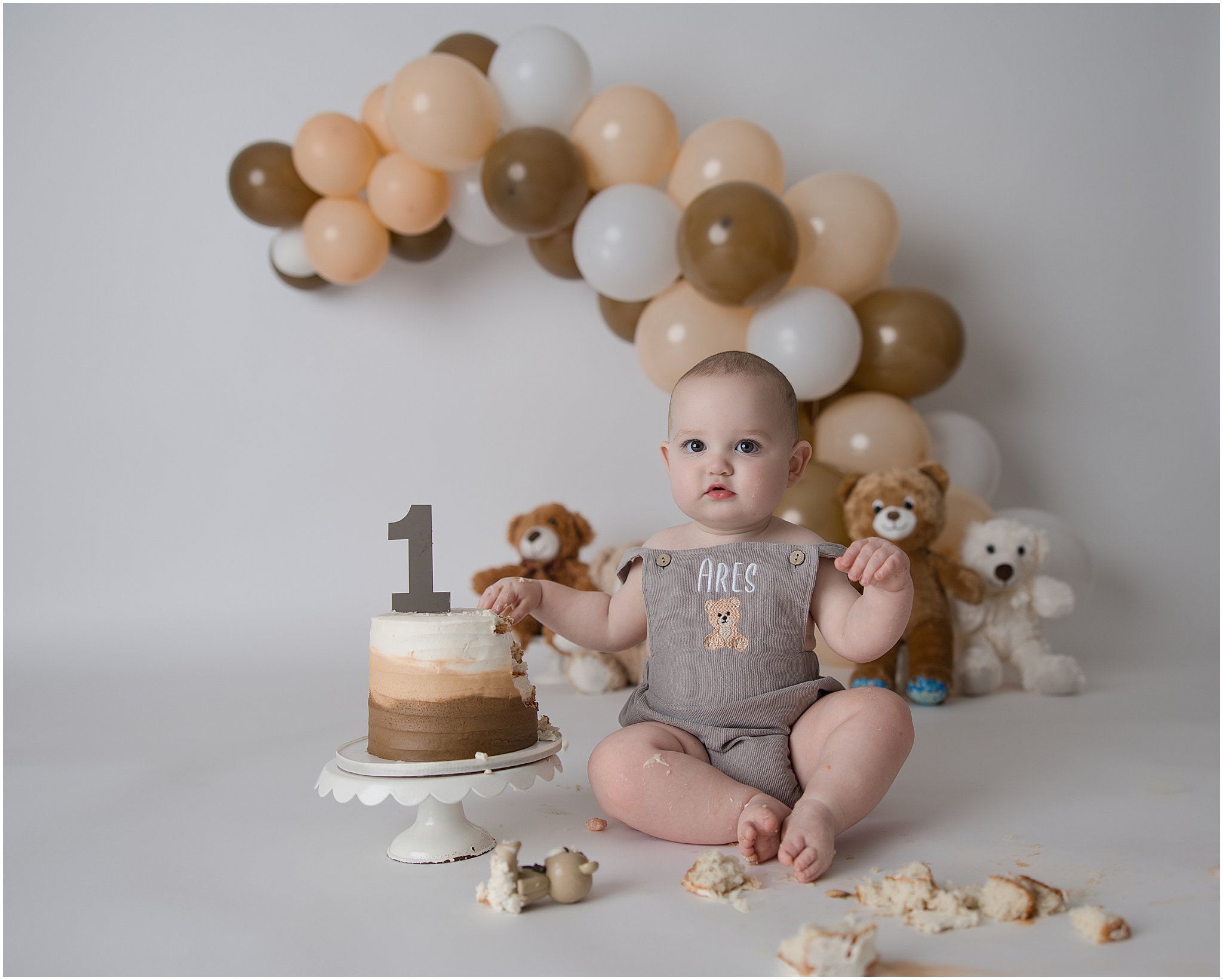 sweet birthday boy eating cake