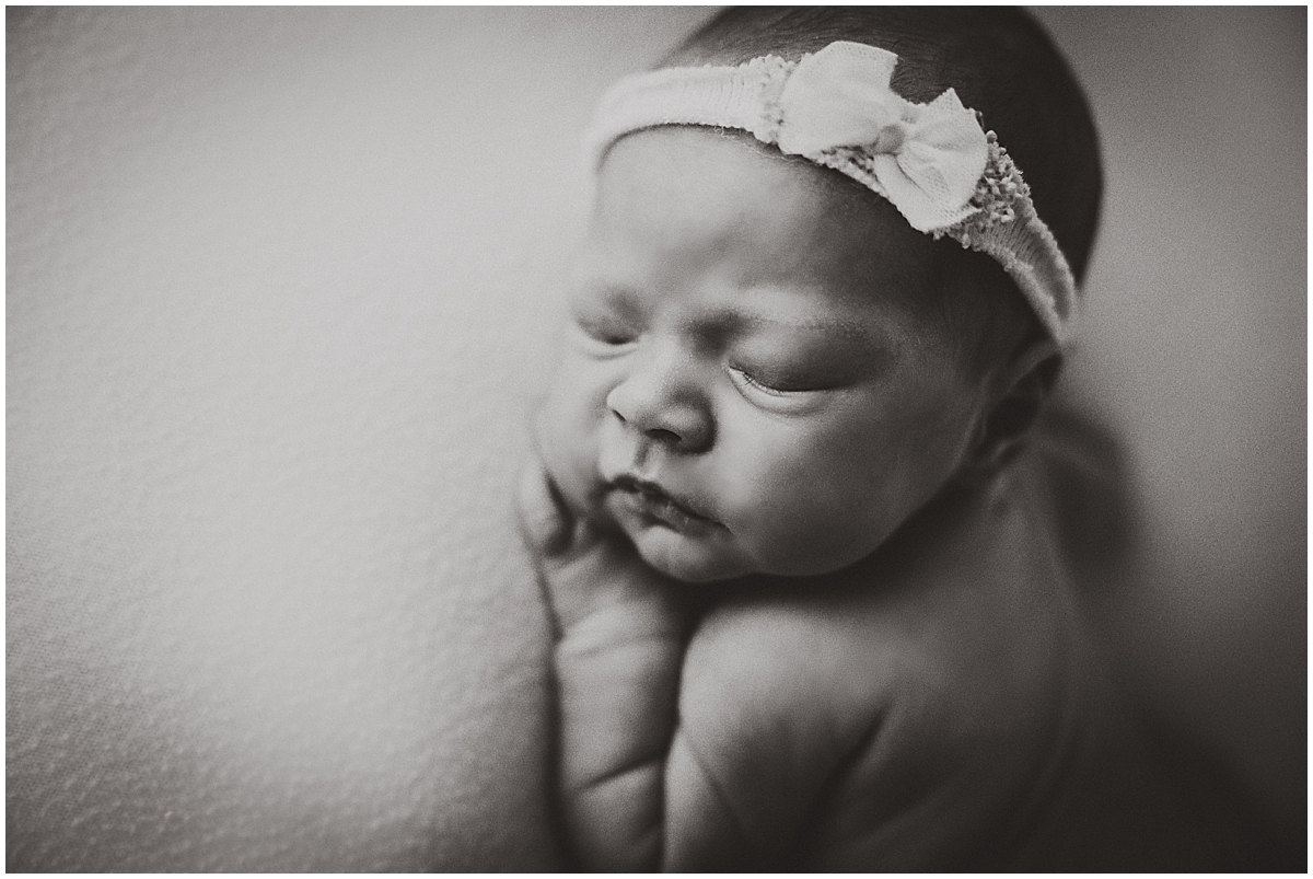 black and white newborn photography