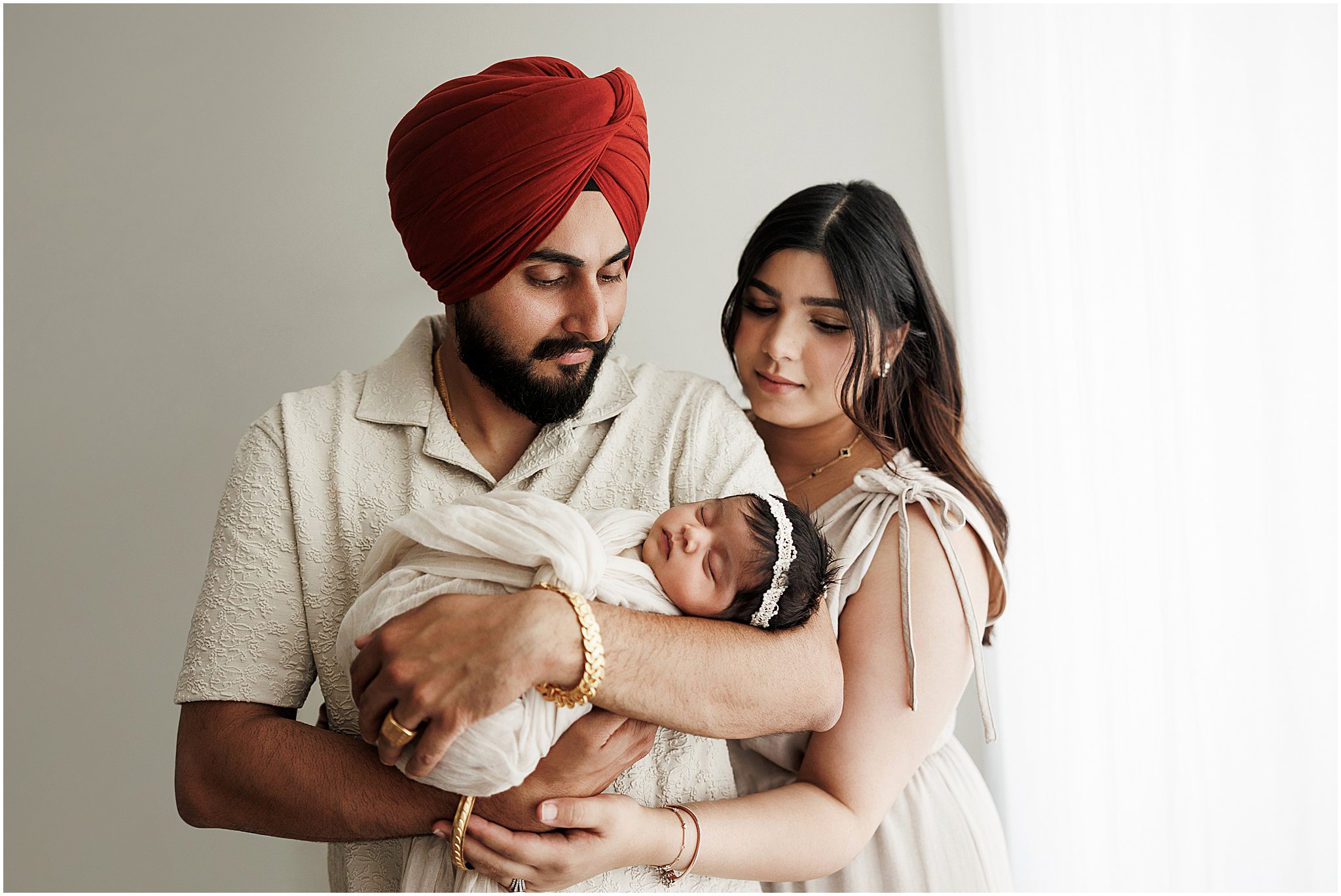 Indian family photography with newborn