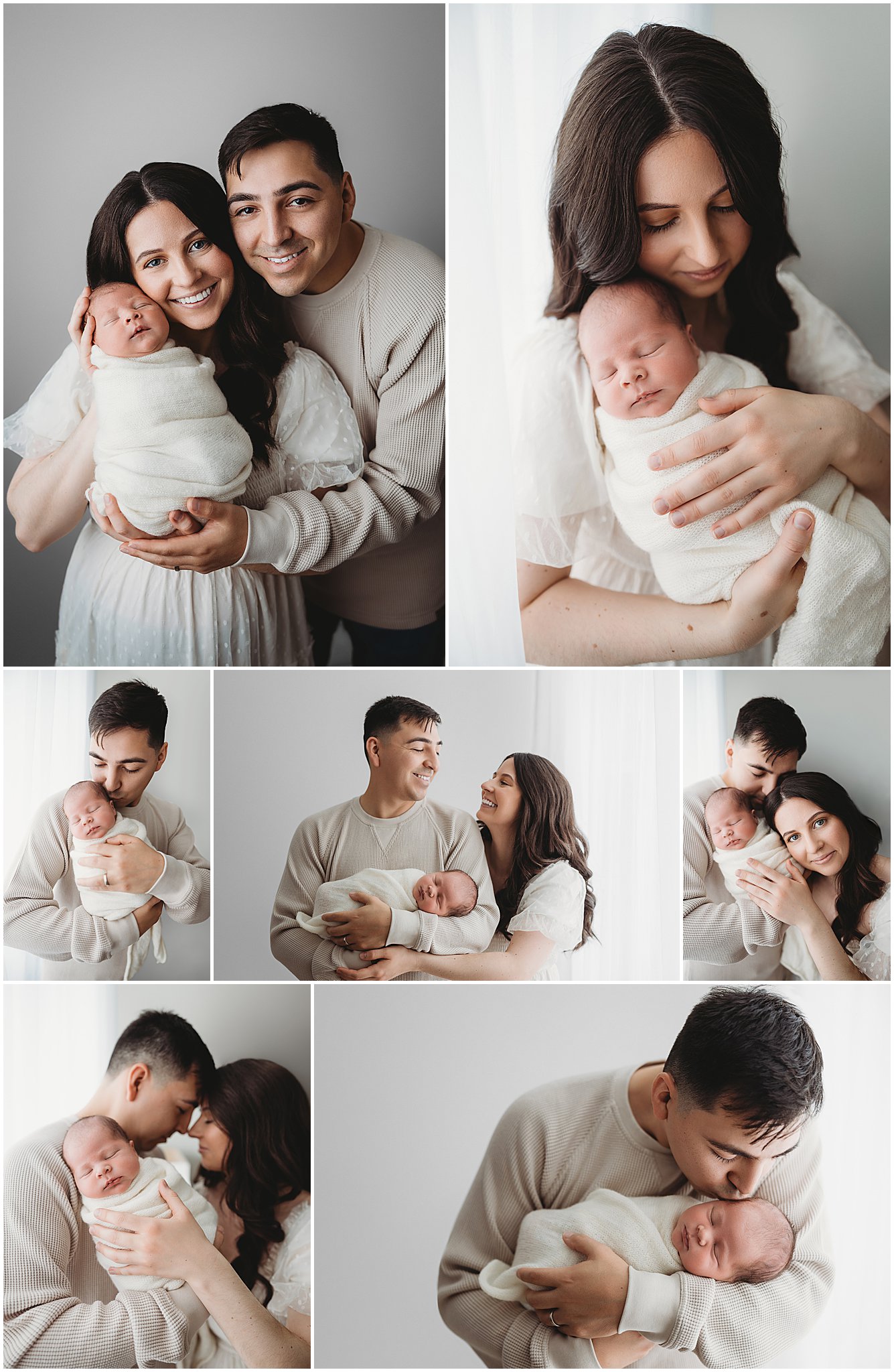 Family snuggled together with their newborn captured during Indianapolis newborn photography.