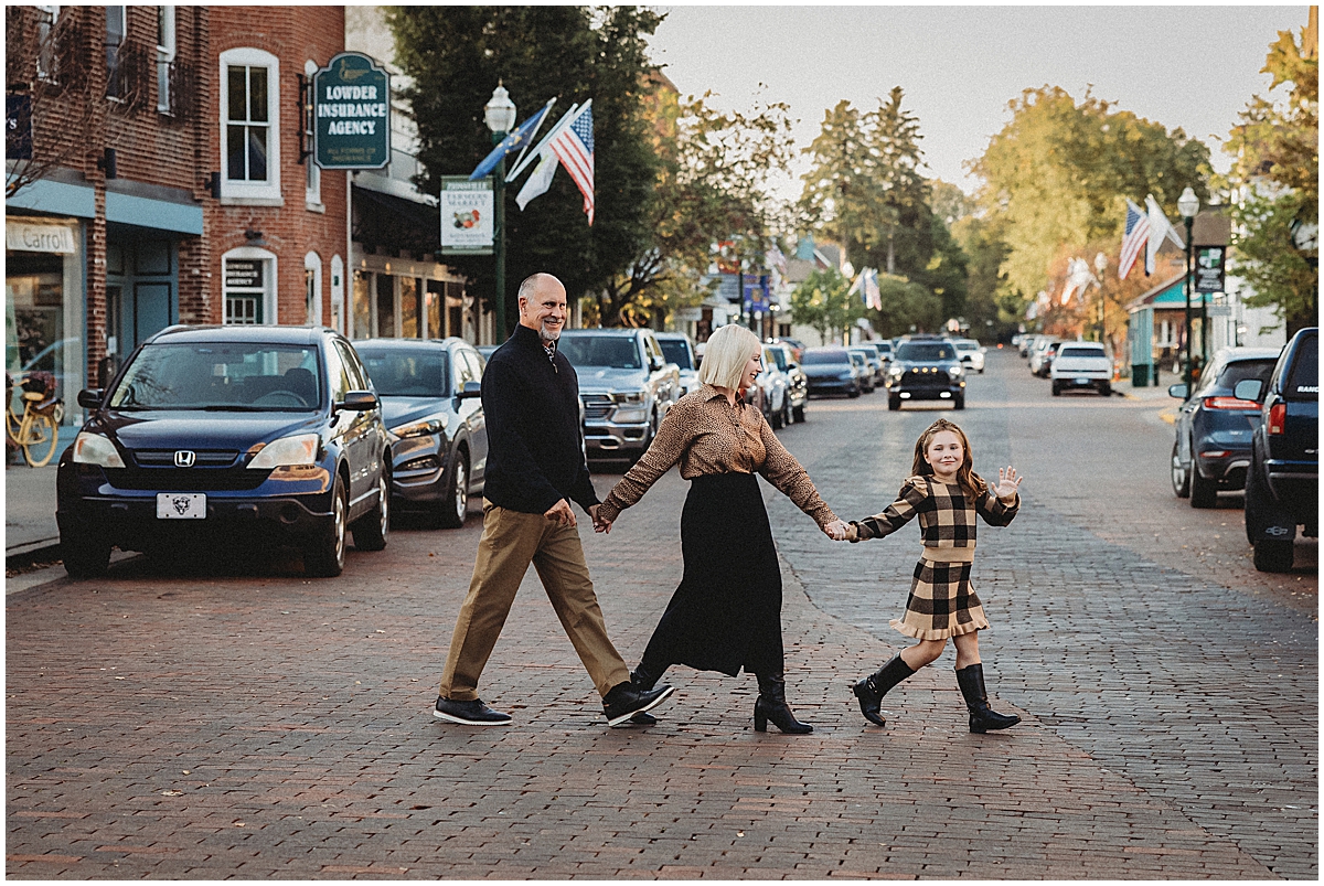 walking across the street