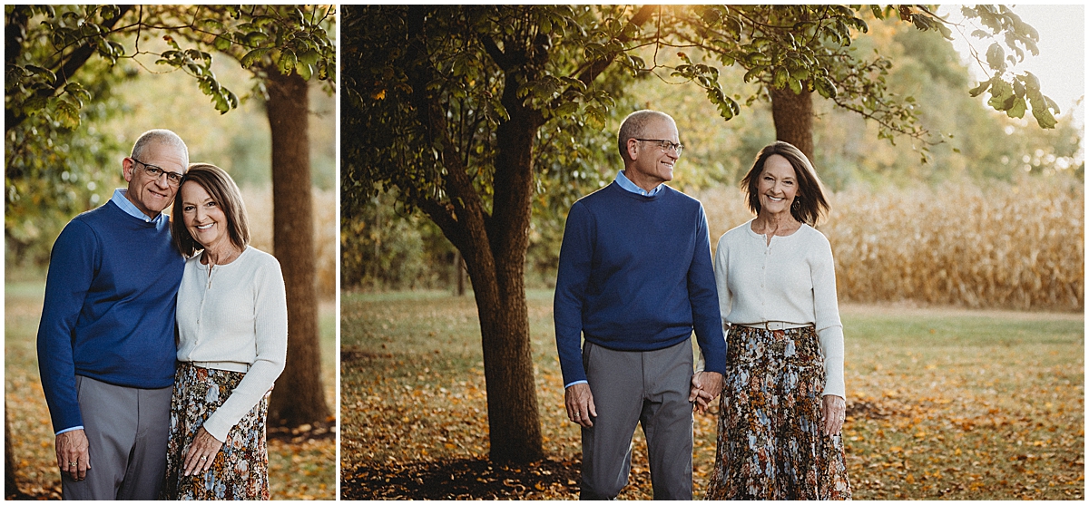 grandparents at sunset