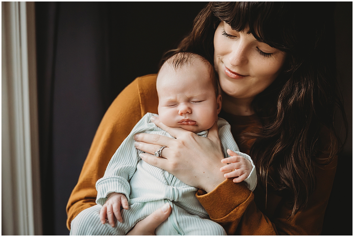 mom and newborn baby 