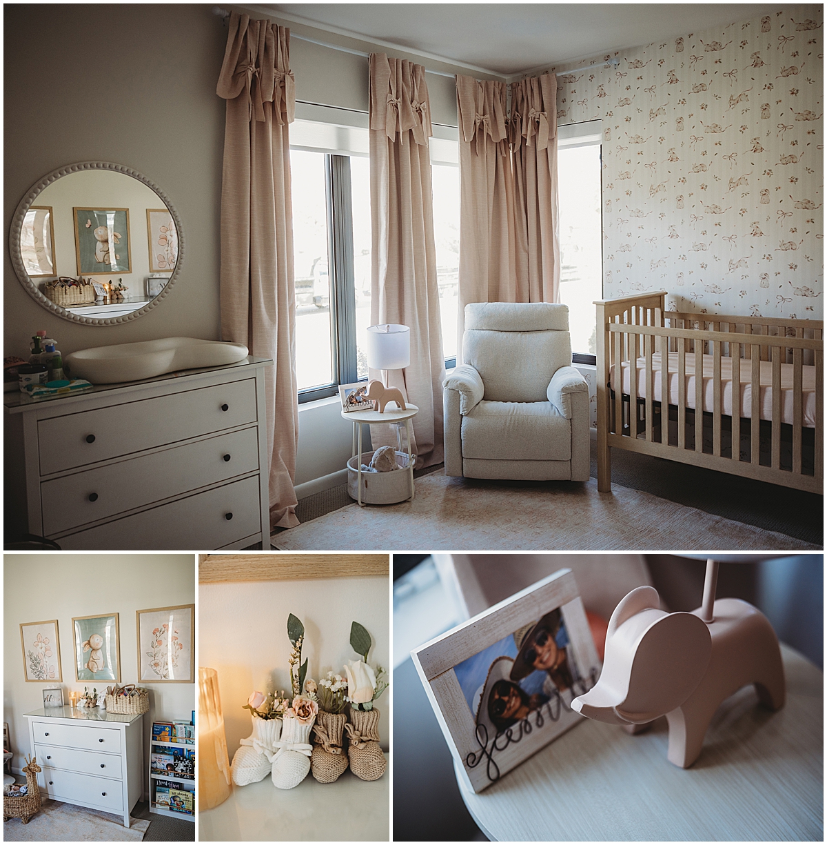 Stunning little girl nursery - Zionsville Newborn Photography