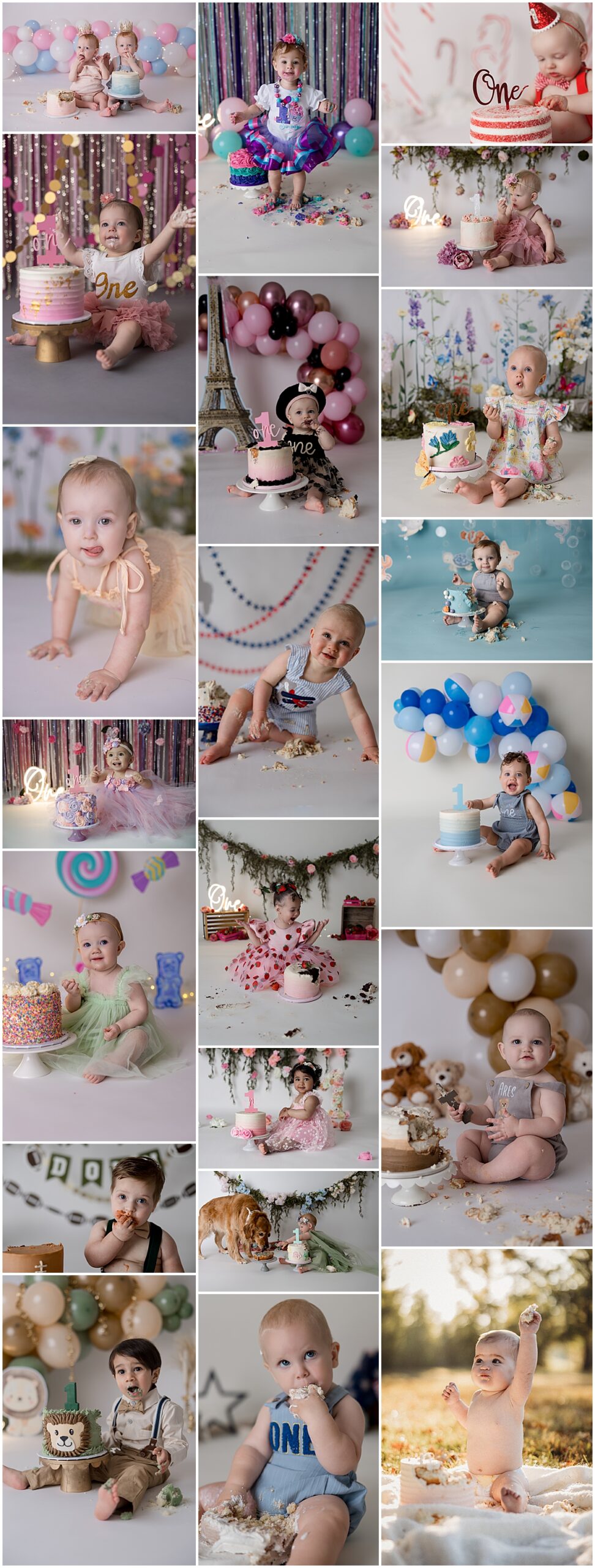 North Side Indianapolis Cake Smash pictures by KristeenMarie Photography